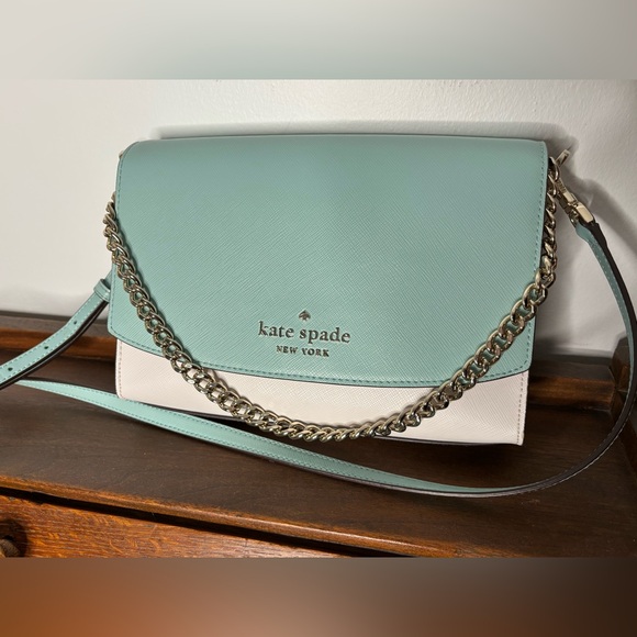 kate spade Handbags - Kate Spade Crossbody - Mint/Cream/Gold Two-Tone - Madison Willow